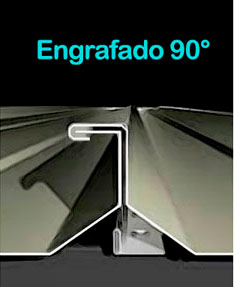 Engrafado a 90°